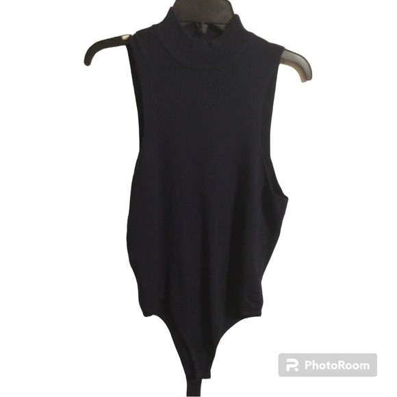 ASOS Curve Body Suit Racer back Navy 14 - Picture 2 of 7